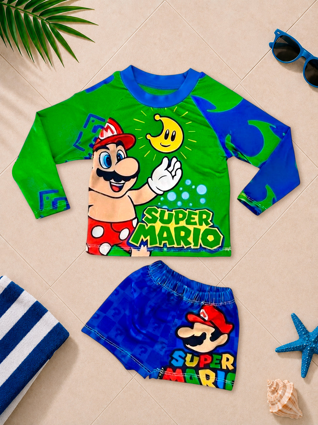 Traje de Baño Mario Bross Verde