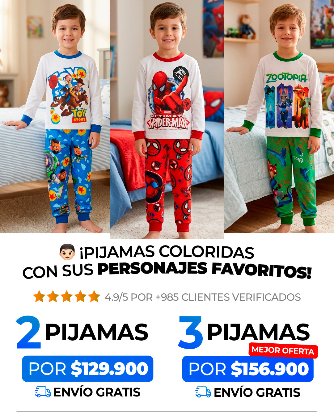 PIJAMA MANGA LARGA NIÑO