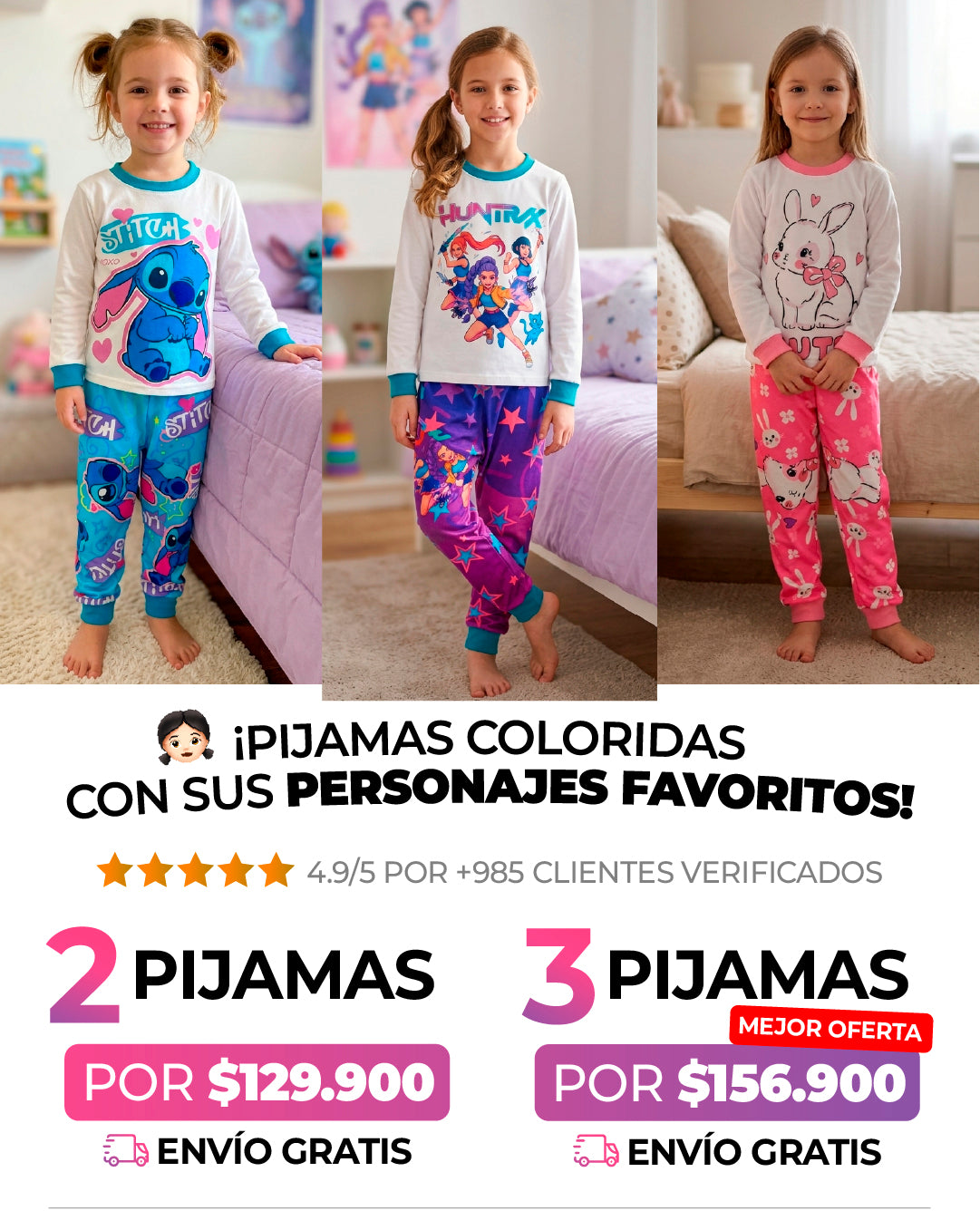 PIJAMA MANGA LARGA NIÑA