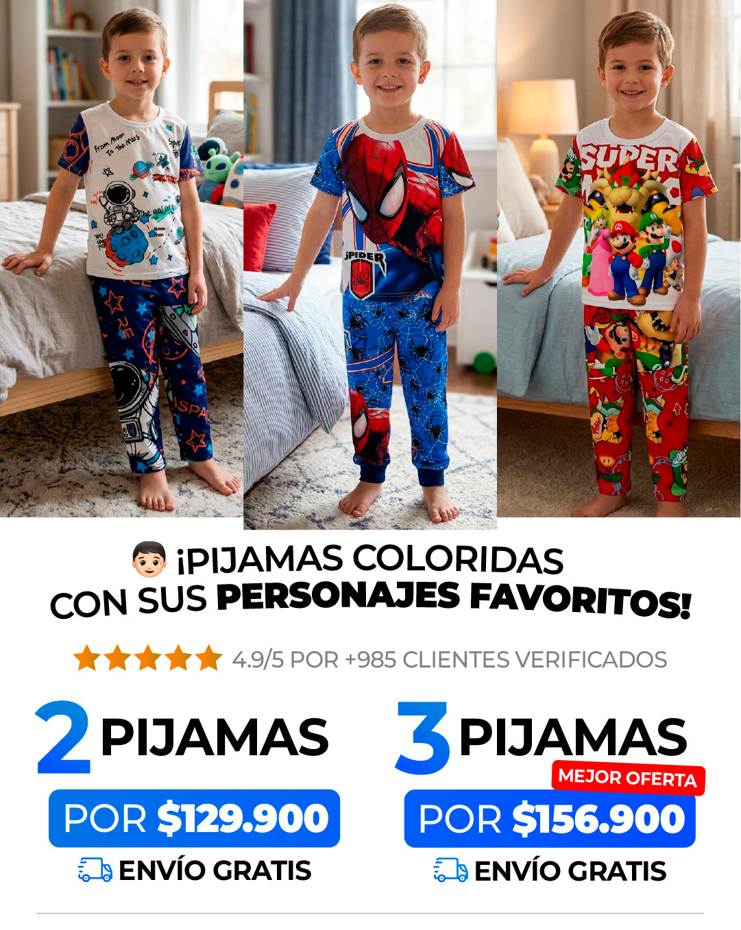 PIJAMA MANGA CORTA NIÑO