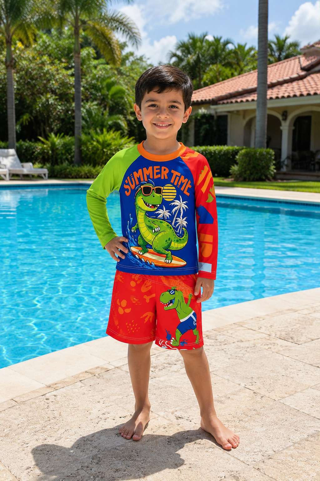 Traje de Baño Dinosaurio