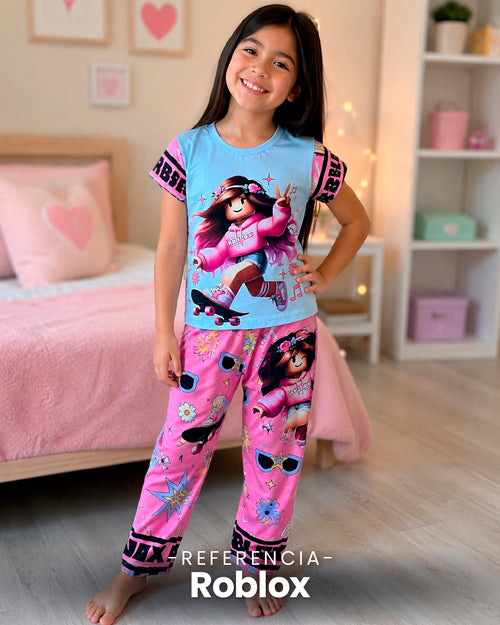 Pijama niña manga corta P1